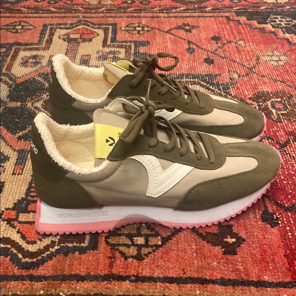 Victoria Women's Olive, Khaki and White Sneakers